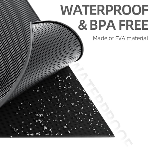 ESTHELLO Cat Litter Mat Honeycomb Double Layer Design 24’ ’ x 15’ ’ Black - Image 4