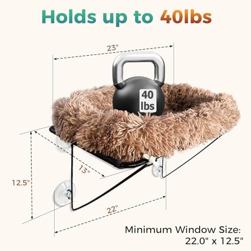 Cat Window Perch, Cordless Cat Hammock Window Seat - Image 3