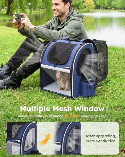 pecute Cat Backpack Visiable, Cat Carrier Expandable - Image 4