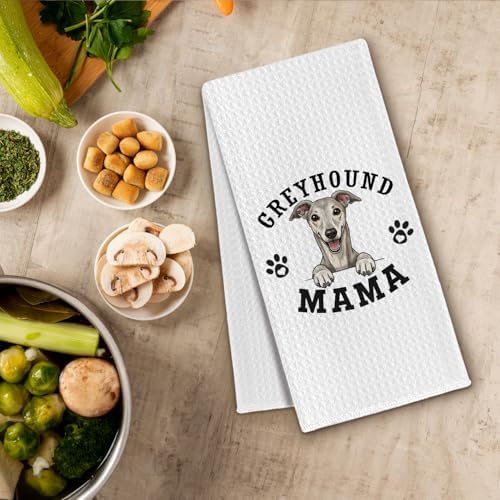 Greyhound Kitchen Towels, Dog Mama Greyhound Gifts - Image 3