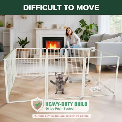 FXW AuraSpace Pro Acrylic & Wire Mesh Indoor Dog Playpen, 10 Panels - Image 2