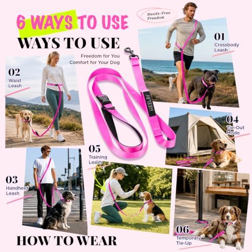 Hands Free Dog Leash, 5.9-8.2ft Multifunctional Crossbody Rope - Image 6