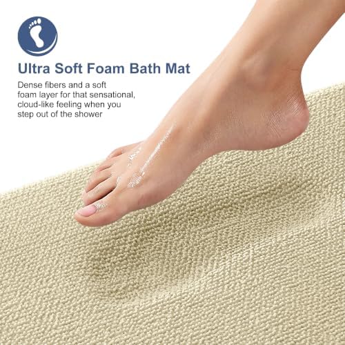 OLANLY Thick Memory Foam Small Bathroom Rug 24x16, Absorbent Bath Mat - Image 2
