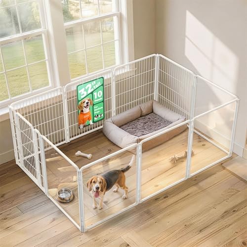 FXW AuraSpace Pro Acrylic & Wire Mesh Indoor Dog Playpen, 10 Panels by FXW