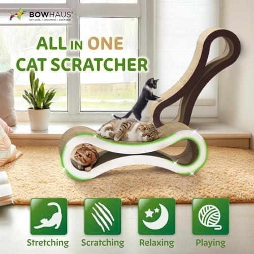 CAPHAUS Infinity Cat Scratcher Lounger, Reversible Scratcher, Large Cat - Image 6