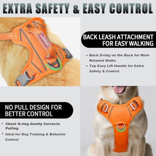 BARKBAY No Pull Dog Harness Large Reflective Dog Harness - Image 3