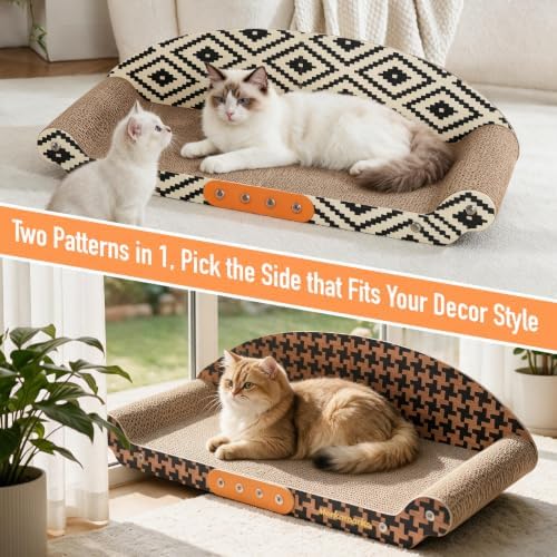 26.4-Inch Cat Scratching Board Bed, Scratch Pad - Image 4