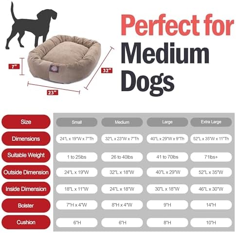 Majestic Pet Micro Velvet Dog Bed, 32 Inch Medium - Image 3