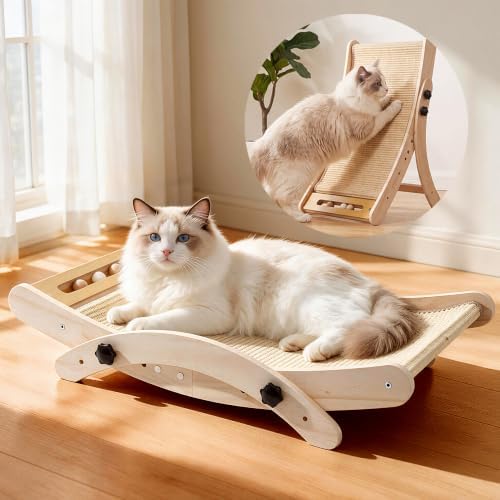2-in-1 Sisal Cat Scratch Lounger, Convertible to Vertical Scratcher by Unknown