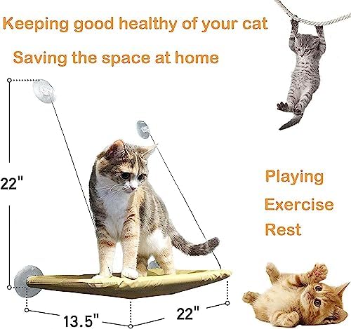 Pink Cat Window Perch Suction Cups Cat Window Hammock - Image 5