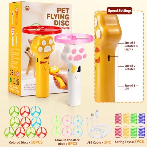 BABORUI Cat Toy Disc Launcher, Rechargeable Interactive Cat Fetch Toy Launcher - Image 7