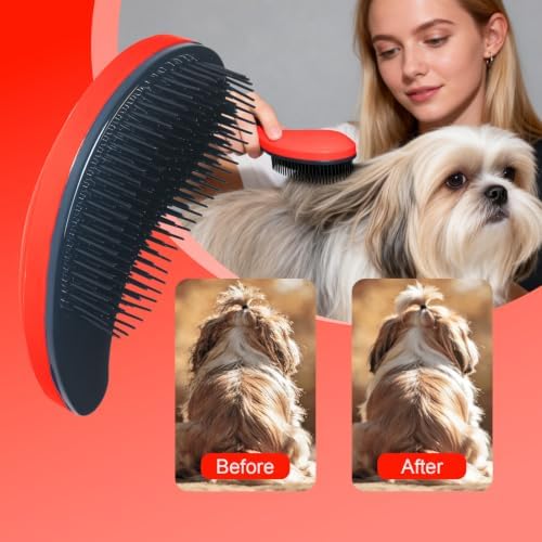 Small Dog Brush, Skin-friendly Soft Bristles - Image 5