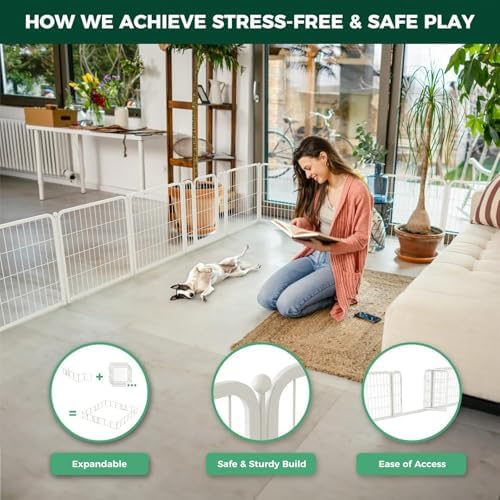 FXW Homeplus Indoor Dog Playpen, 4 Panels, - Image 4