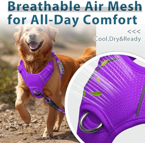 BARKBAY No Pull Dog Harness for Large Dogs, ID Tag Holder Dog Vest - Image 2
