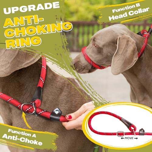 Fida Durable Slip Lead Dog Leash, 6 FT x 1/2" Dog Training Leash - Image 3
