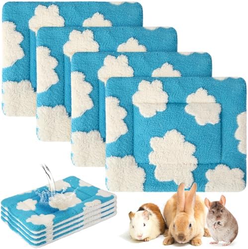 Haull 4 Pcs Waterproof Guinea Pig Bedding Mat, 13 x 10 by Haull