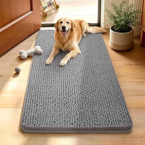 Ophanie Dark Grey Door Mat Runner 48x30, Muddy Mats by Ophanie