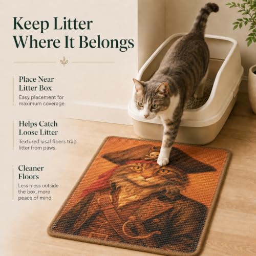 Art Sisal Cat Scratcher Mat, Cat Wall Scratchers - Image 3