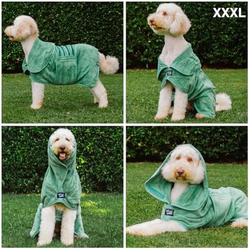 Tuff Pupper Fast Drying Dog Bath Robe | 800 GSM Plush Dog Towel - Image 3