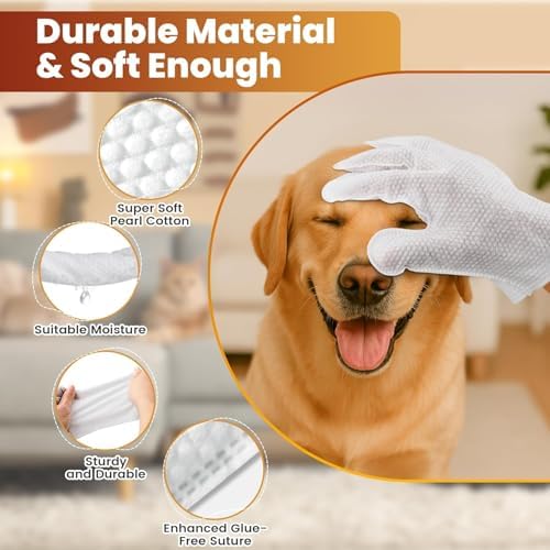 Thick Pet Glove Wipes for Dog & Cat - Image 2