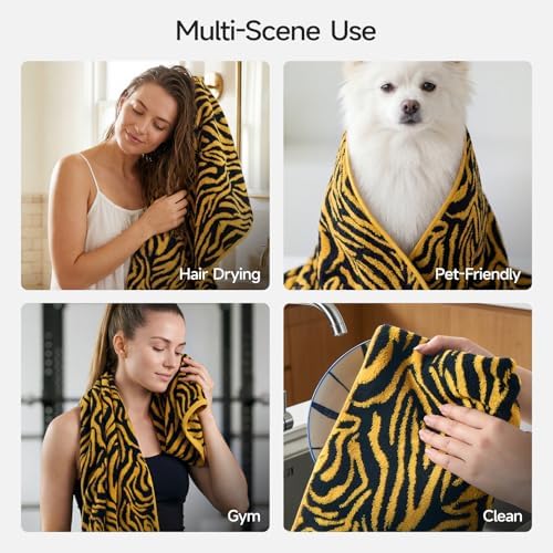REDKISS 100% Cotton Zebra Print Hand Towels - Image 7