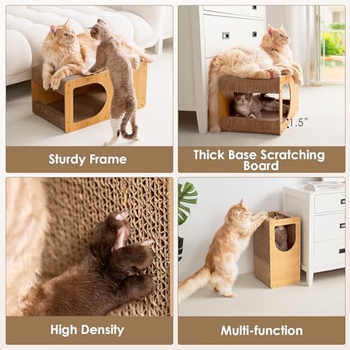 EHEYCIGA Cardboard Cat Scratcher House, 23-Inch Cat Scratch pad - Image 5