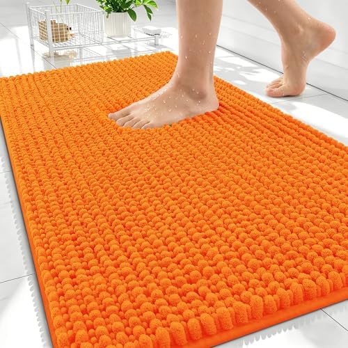 OLANLY Thick Chenille Bathroom Rugs 30x20, Soft Absorbent Bath Mat by OLANLY
