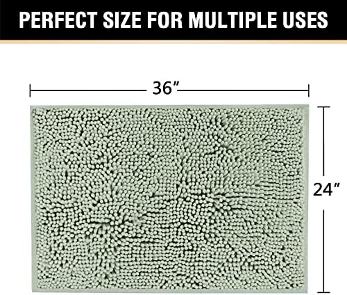 H.VERSAILTEX Bath Mat for Bathroom Non Slip Luxury Chenille Ultra Soft Bath - Image 2