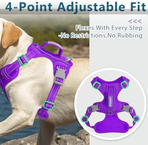 BARKBAY No Pull Dog Harness for Large Dogs, ID Tag Holder Dog Vest - Image 3