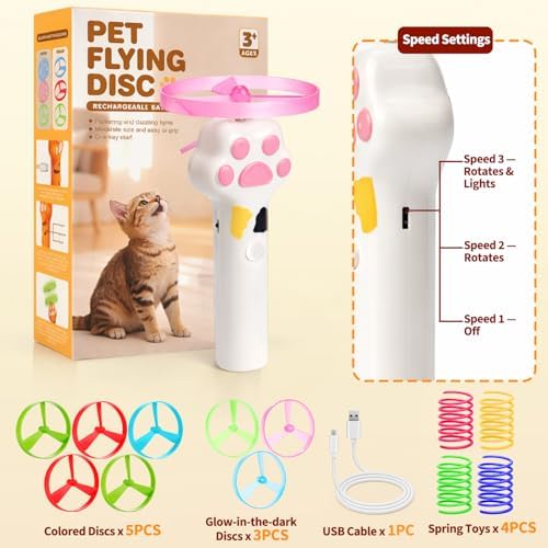 BABORUI Cat Toy Disc Launcher, Rechargeable Interactive Cat Fetch Toy Launcher - Image 7