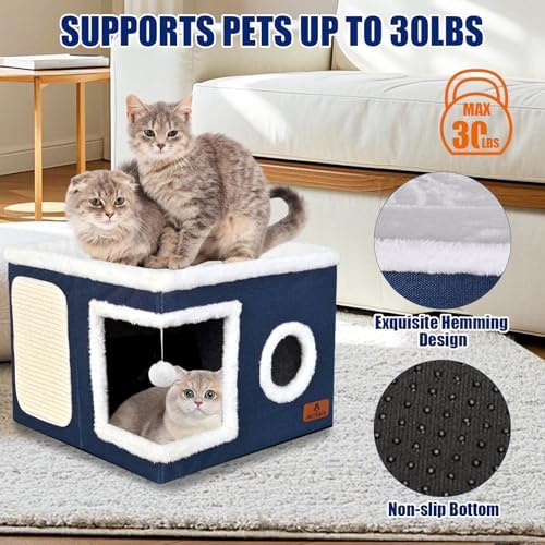 Cat Beds for Indoor Cats, Large Cat Cave Bed - Image 3