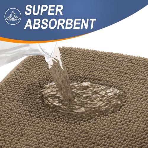 OLANLY Thick Memory Foam Bathroom Rugs 34x21, Soft Absorbent Bath Mat - Image 3