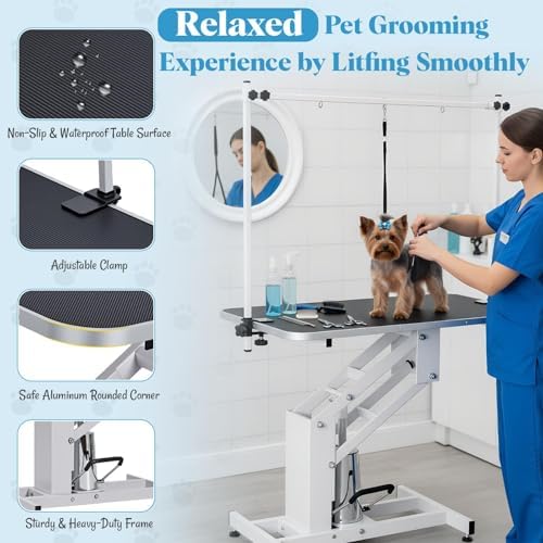GarveeLife 43.3" Hydraulic Dog Grooming Table - Image 2