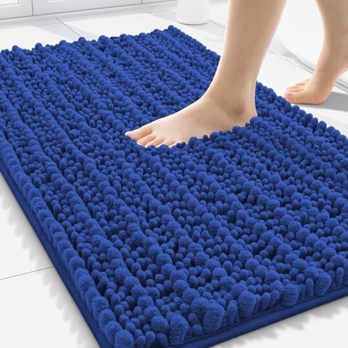 Smiry Bathroom Rugs 30X20, Extra Soft Rubber Backing Chenille Bath Mats by Smiry