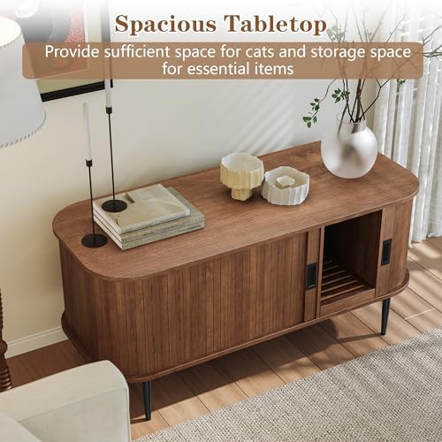 PUPETPO Cat Litter Box Enclosure Furniture - Image 4