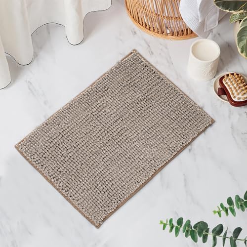 FRESHMINT Chenille Bath Rugs Extra Soft and Absorbent Microfiber Shag Rug - Image 2