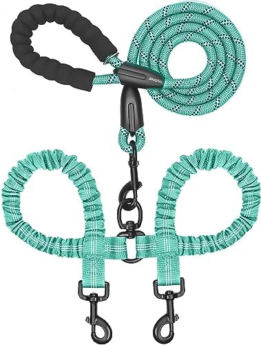 iYoShop Double Dog Leash, 360° Swivel, No Tangle, 25-150 lbs by iYoShop
