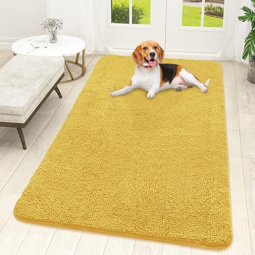 OLANLY Dog Door Mat for Muddy Paws 59x32, Super Absorbent Chenille Mud Mat by OLANLY