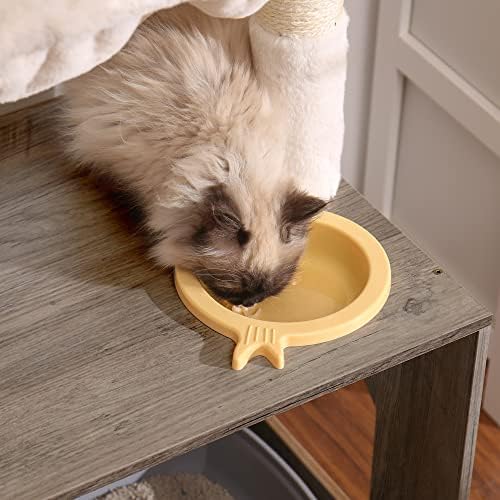 Hey-brother Cat Tree Tower, Litter Box Enclosure, Food Station - Image 7