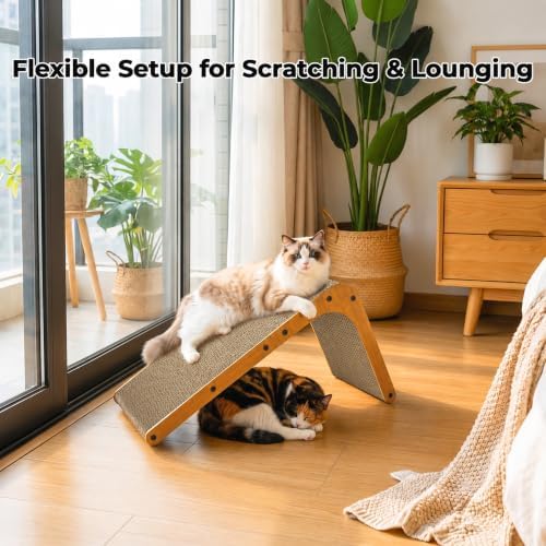 PatiencET L Shape Cat Scratcher, 26 Inch Cardboard Scratch Pad - Image 2