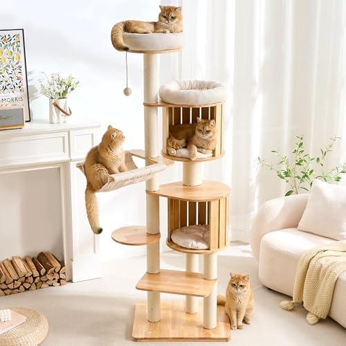 HITTITE Solid Wood Cat Tree Tower by HITTITE