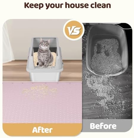 Silicone Cat Litter Mat for Litter Box 50”x35” Large Cat Mat - Image 4