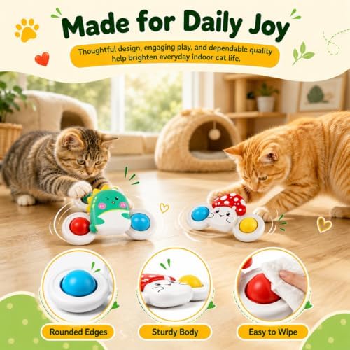 3Pcs Suction Cup Cat Toy, Window Perch Companion Interactive Play Toy - Image 7