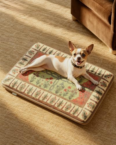 Exsnugy Dog Crate Pad, Boho Washable Dog Bed Mats by Exsnugypetproducts