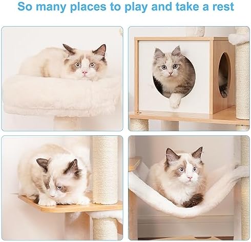 Hey-brother Wooden Cat Tree Tower - Image 6