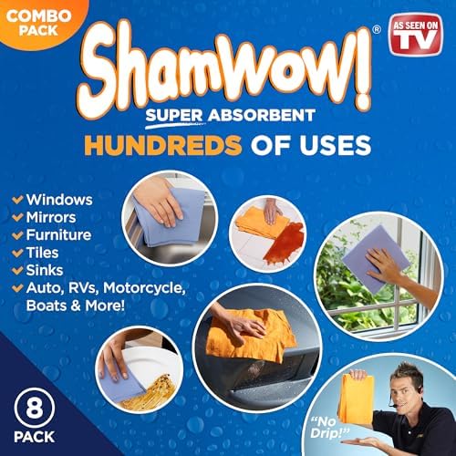 ShamWow Original Super Absorbent Multi-Purpose Cleaning Shammy Chamois Towel - Image 4