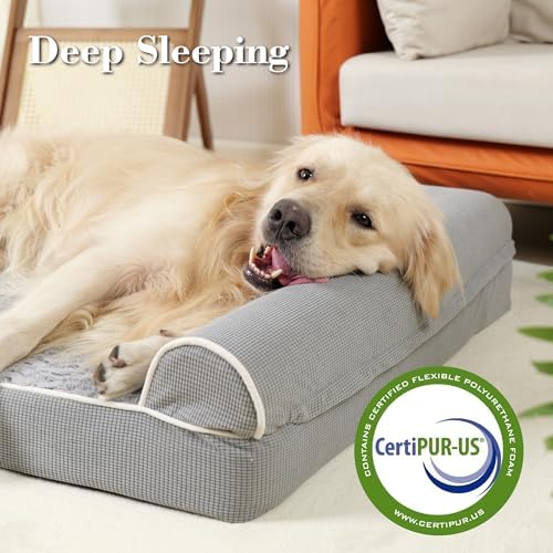 TJSOULER Orthopedic Dog Beds for Large Dogs, Waterproof Lined Egg Crate Foam - Image 3