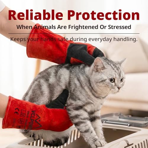 vclpower Animal handling Gloves 16-inch Leather - Image 2