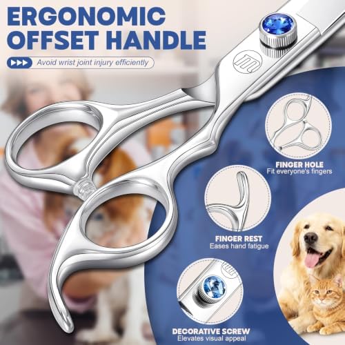 Moontay Professional 7.0" Dog Curved Grooming Scissors - Image 4