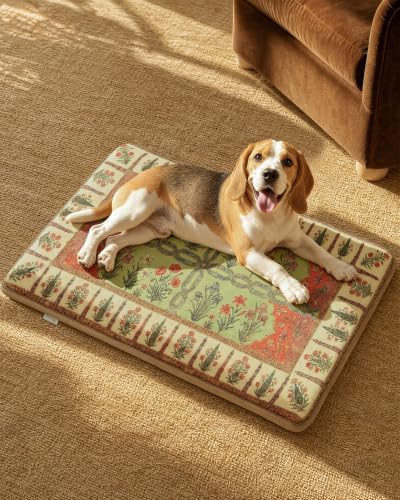 Exsnugy Dog Crate Pad, Boho Washable Dog Bed Mats by Exsnugypetproducts